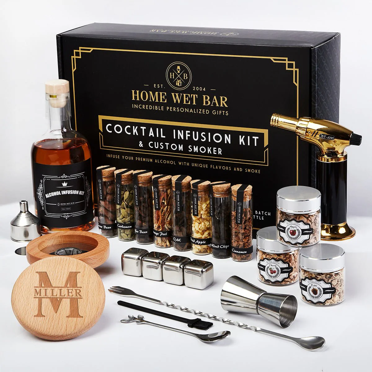 Speakeasy DIY Cocktail Infusion Kit and Whiskey Smoker 24pc - Gifts for Whiskey Lovers - Image 4