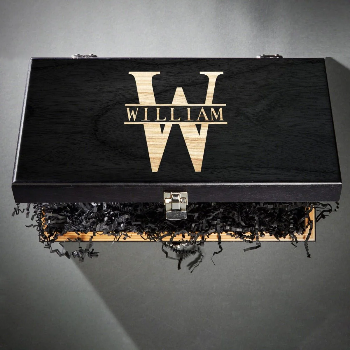 Baltic Birch Personalized Wood Box for Liquor Bottle - Image 4