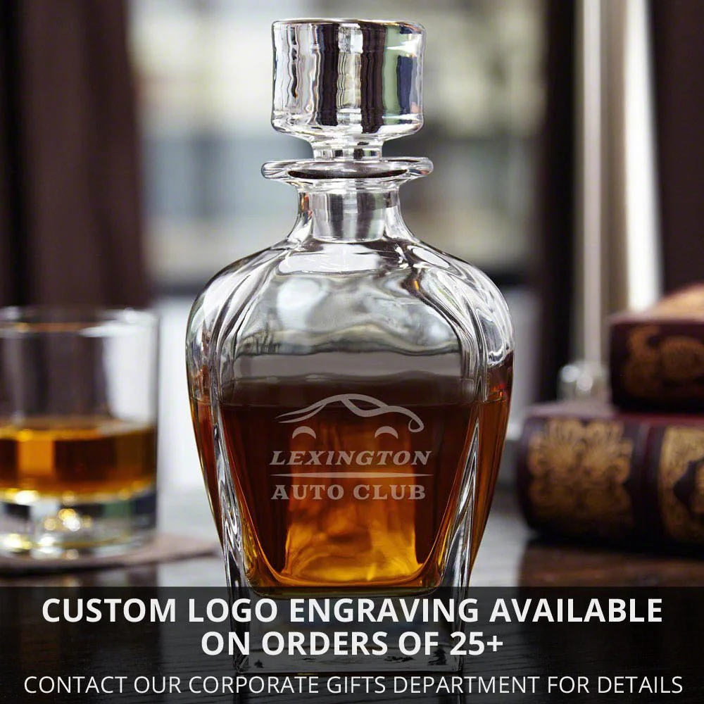 Draper Engraved Whiskey Decanter Set with Glencairn Glasses - Image 9