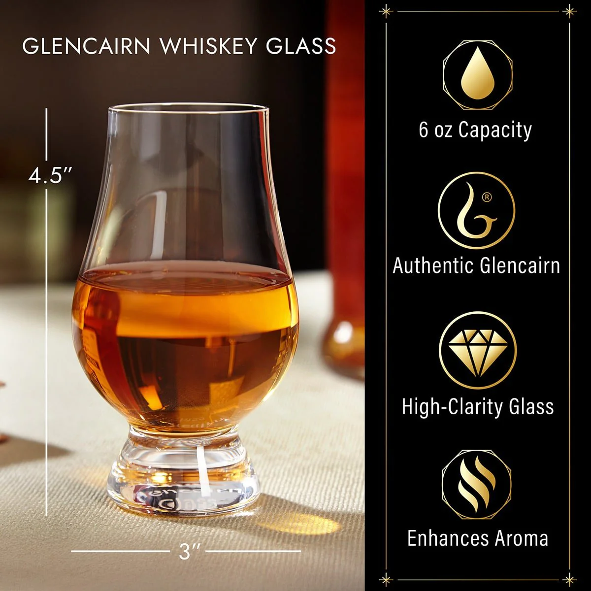 Customized Glencairn Whiskey Glasses and Luxury Box Set - 5pc - Image 4