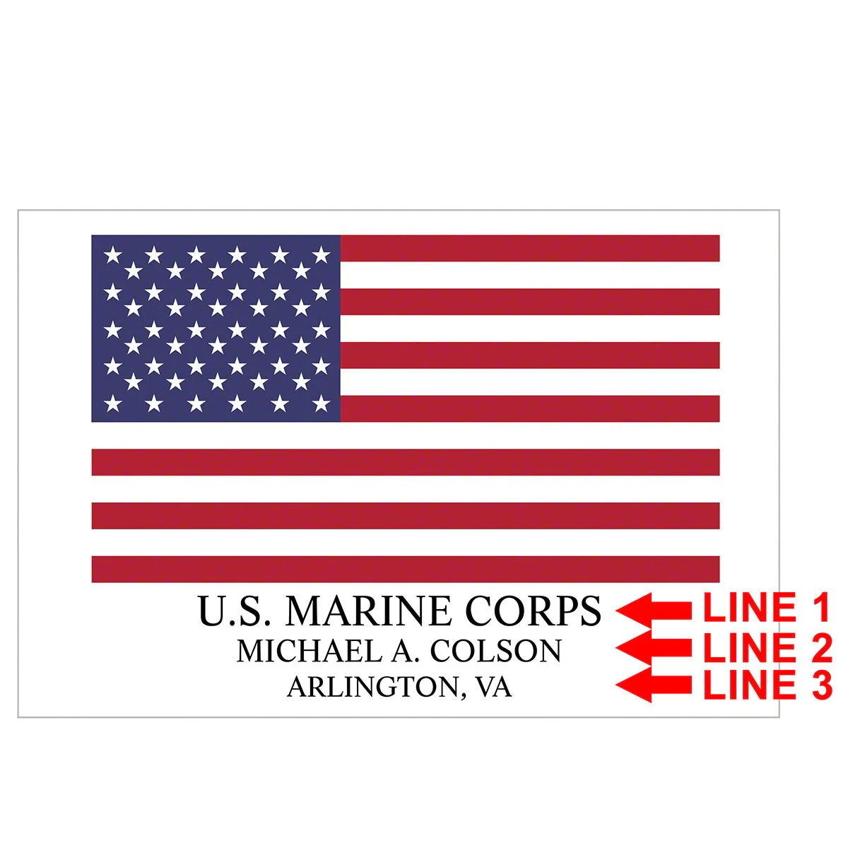 Stars and Stripes Personalized Acrylic Retirement Plaque - Image 3