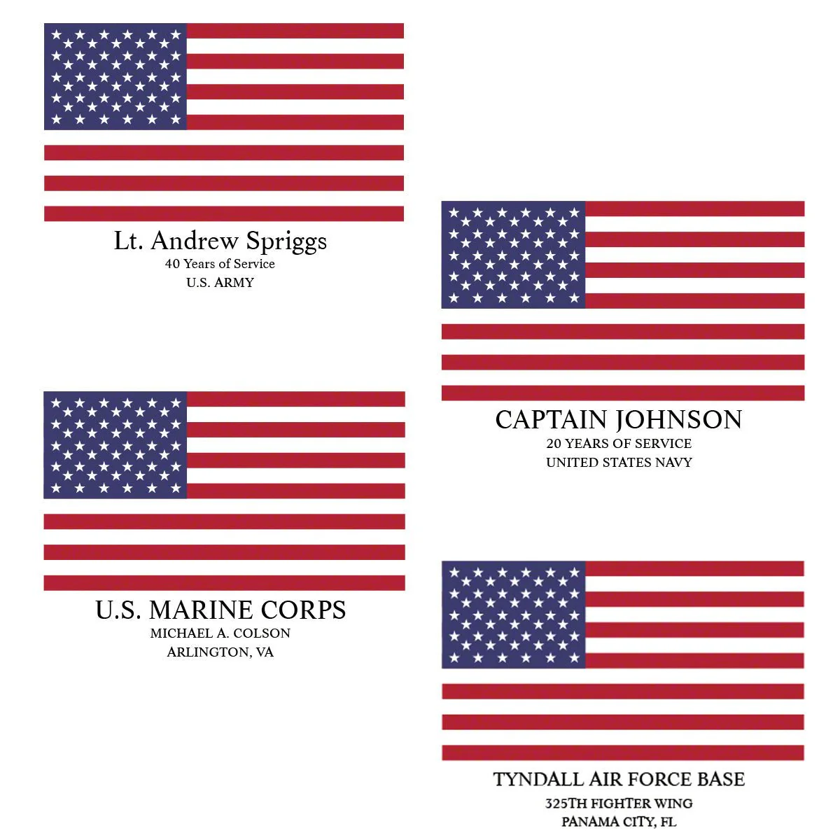 Stars and Stripes Personalized Acrylic Retirement Plaque - Image 4