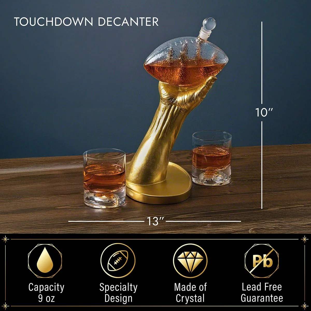 Touchdown Football Decanter Set - Image 3