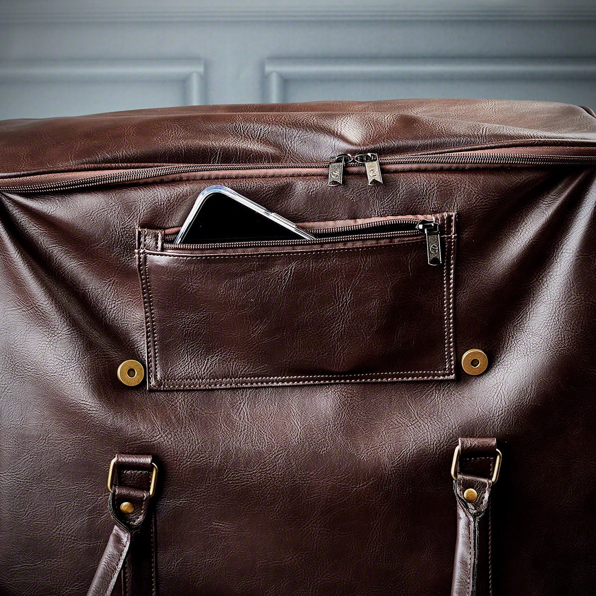 Graham Personalized Weekender Bag - 6 Bottle Travel Wine Carrier - Insulated Wine Bag Cooler - Image 7